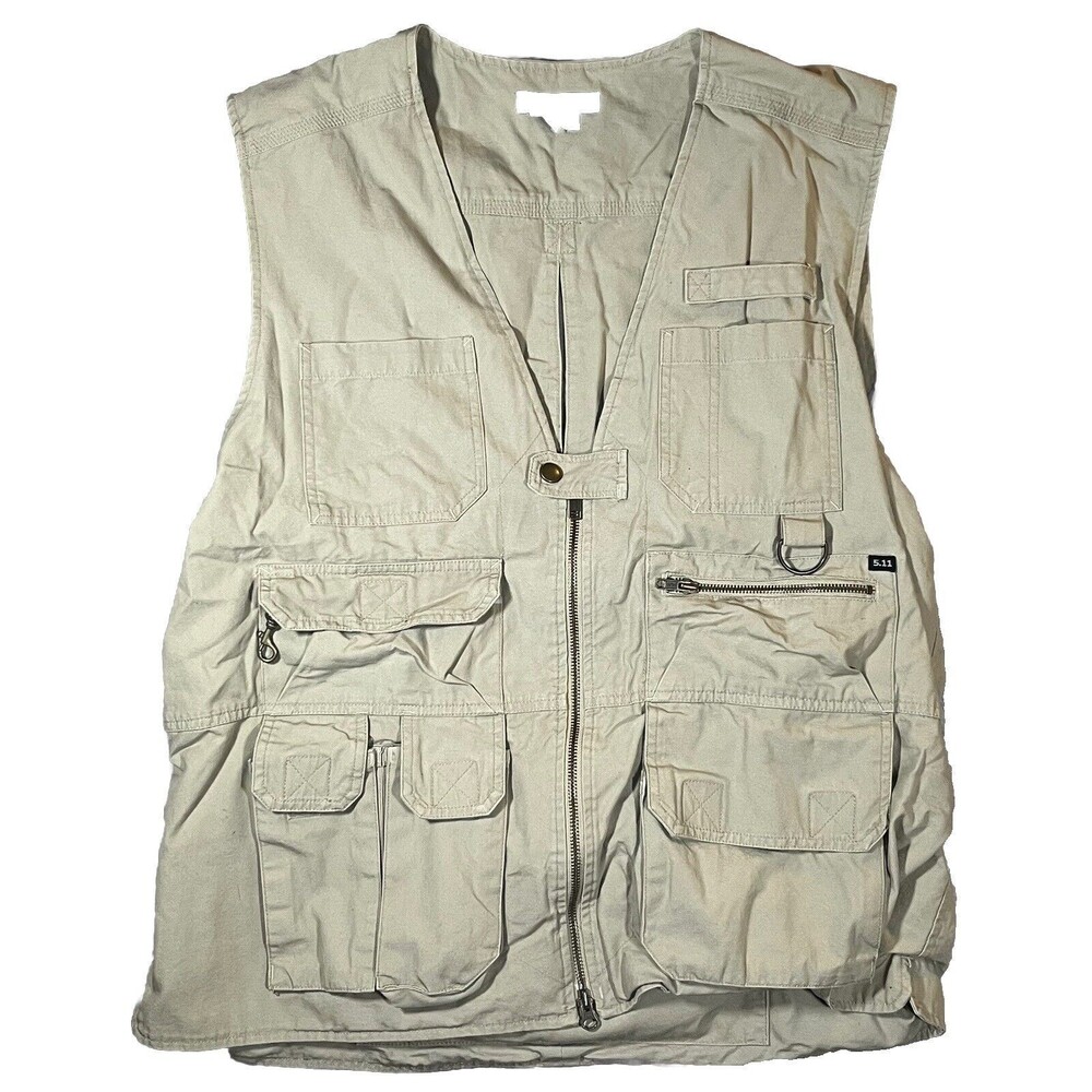 5.11 Tactical Vest Mens XL 80001 Hunting Cargo Utility Beige